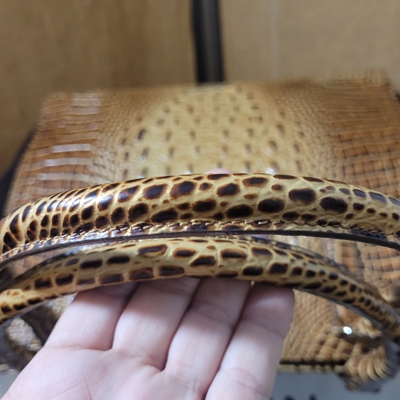 Brahmin Petra II Large Tote Bag Toasted Harmonia Croc Embossed Leather Purse - Picture 9 of 16